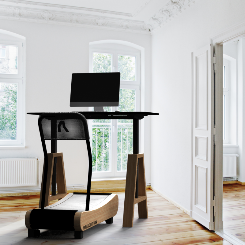 Schreibtisch Laufband in Altbauwohnung Walkolution Germany