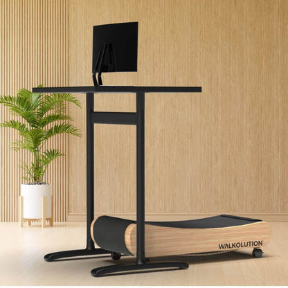 Wooden treadmill with backrest, manual treadmill, walking treadmill, treadmill desk
